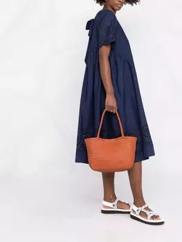 Officine Creative плетеная сумка-тоут Susan 01, коричневый