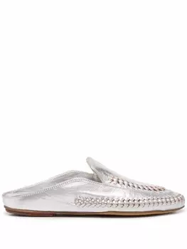 Officine Creative плетеные лоферы Bessie 008, серый