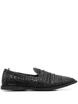 Officine Creative плетеные лоферы Moreira 4, черный