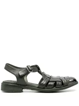 Officine Creative плетеные сандалии, зеленый