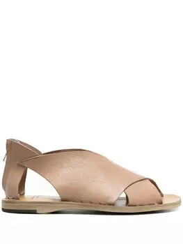 Officine Creative сандалии с перекрестными ремешками, нейтральный цвет