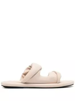 Officine Creative шлепанцы с дутыми ремешками, нейтральный цвет