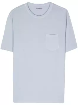 Officine Generale футболка с нагрудным карманом, синий