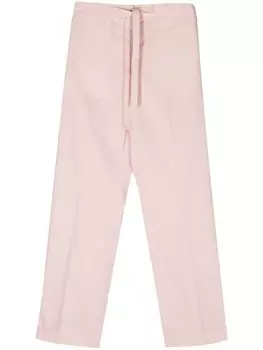Officine Generale прямые брюки Miranda с завышенной талией, розовый
