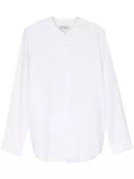 Officine Generale рубашка с воротником-стойкой и длинными рукавами, белый