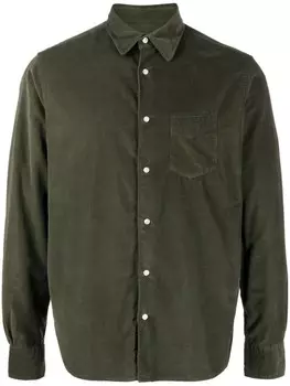 Officine Generale рубашка узкого кроя, зеленый