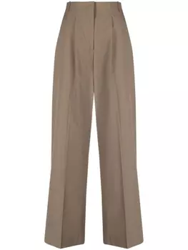 Officine Generale широкие брюки New Sophie, коричневый