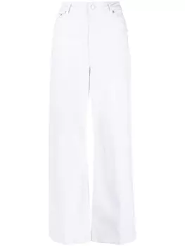 Officine Generale широкие джинсы Ginger средней посадки, белый