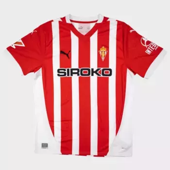 Официальная футбольная майка Real Sporting для взрослых, сезон 2024-25 Puma Siroko, красный