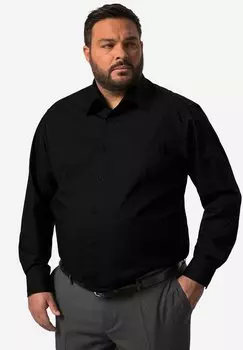 Официальная рубашка BUSINESS LANGARM EASY CARE VARIO-KRAGEN COMFORT FIT Men Plus, черный