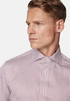 Официальная рубашка REGULAR FIT STRIPED Boggi Milano, бордовый