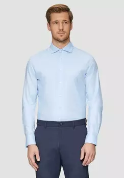 Официальная рубашка TAILORED FIT FEIN STRUKTURIERTES AUS COMFORT STRETCH s.Oliver BLACK LABEL, светло-голубой