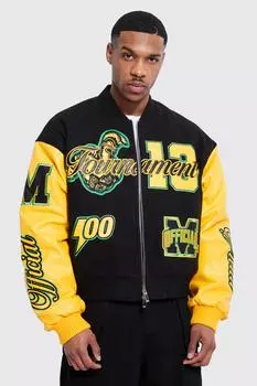 Официальная универсальная куртка melton Boohoo, желтый