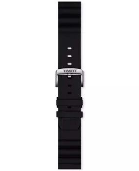 Официальный сменный черный силиконовый ремешок для часов Tissot