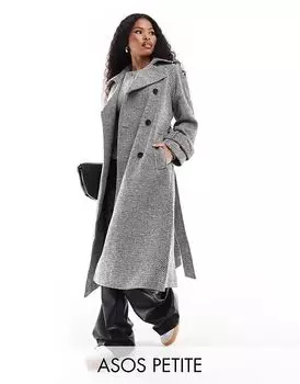 Официальный тренчкот цвета «соль и перец» ASOS
