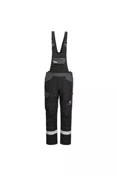 Огнестойкие брюки с нагрудником и подтяжками WX3 Portwest, черный