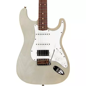 Ограниченная серия Fender Custom Shop HSS Stratocaster Journeyman Relic с двойным переплетом, электрогитара состаренного серебра инков