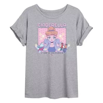 Огромная футболка Disney's Cinderella Juniors I Am A Dreamer Licensed Character, цвет Heather Gray