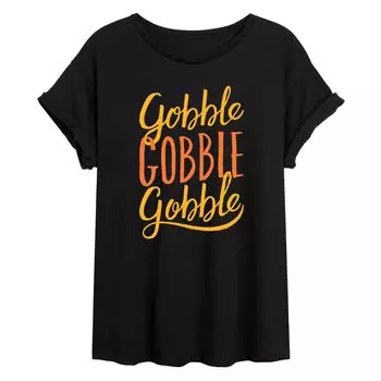 Огромная футболка с рисунком на День благодарения для юниоров "Gobble Gobble Gobble" Licensed Character