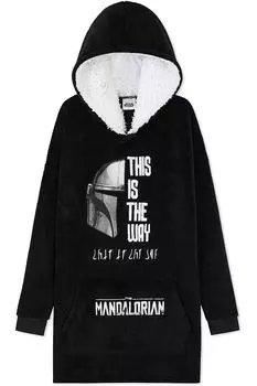 Огромное мандалорское пончо с капюшоном Star Wars, черный