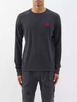 Огромный топ технической вязки с длинными рукавами Klttermusen, черный