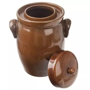 Огуречная кастрюля Орион Контейнер для маринования огурцов Кастрюля для маринования с ВОДОВЫМ ЖЕЛОБОМ 10л из керамики Orion