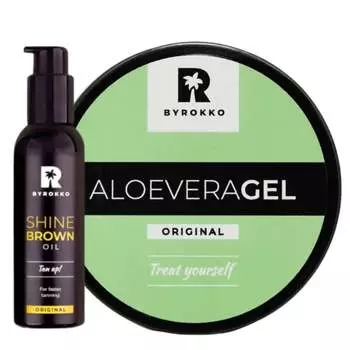 Охлаждающий гель Byrokko Aloe Vera + Масло для блеска и сияния волос