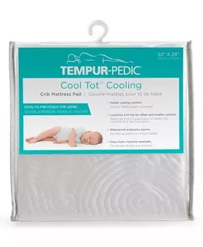 Охлаждающий наматрасник для детской кроватки Baby Cool Tot Tempur Pedic, белый