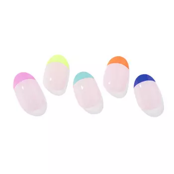 Ohora, Наклейки для гибридного лака для ногтей, Радуга Френч, 30 шт