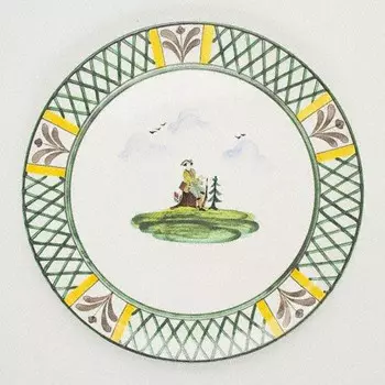 Охотничья тарелка Чашка 32 см Gmundner Keramik, красочный