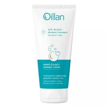 Oillan Derm Face and Body Cream, Увлажняющий крем для лица и тела для детей с рождения, 200 мл