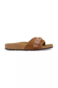 Oita плетеные замшевые тапочки Birkenstock, коричневый