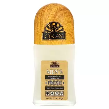 OK Pure Naturals, Мужской дезодорант-антиперспирант, свежий, 2 унции (56 г) Okay Pure Naturals