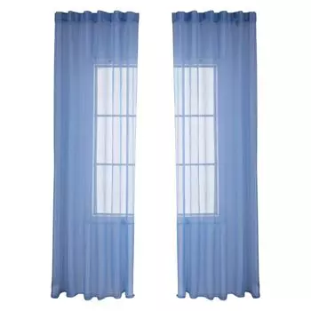 Оконная марля, 2 шт., простая установка, тонкая работа, широкое применение, изысканный, долговечный декоративный полиэстер, терилен, тонкие оконные сетки, аксессуары для спальни, розовое золото Stuttg, синий