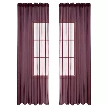 Оконная марля, 2 шт., простая установка, тонкая работа, широкое применение, изысканный, долговечный декоративный полиэстер, терилен, тонкие оконные сетки, аксессуары для спальни, небесно-голубой цвет Stuttg, красный