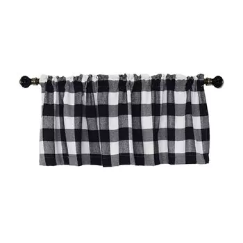 Оконные занавески с марокканским принтом, плотные шторы с завязками, плотные шторы с теплоизоляцией, шторы с завязками для кухни, гостиной (темно-синие, 42 х 63 дюйма) Stuttg, черный