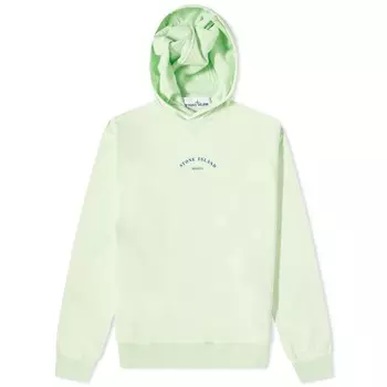 Окрашенная толстовка с капюшоном Stone Island Marina Plated Popover