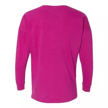 Окрашенная в готовом виде футболка с длинными рукавами и заниженными плечами Comfort Colors