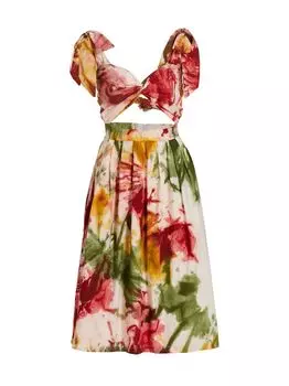 Окрашенное миди-платье Segun с вырезом халтер Busayo, розовый