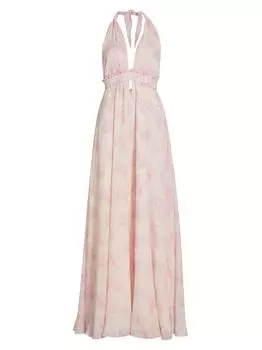 Окрашенное в цвет Love платье макси с вырезом халтер LoveShackFancy