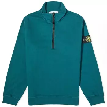 Окрашенный в одежде спортивный свитер Stone Island на молнии до половины