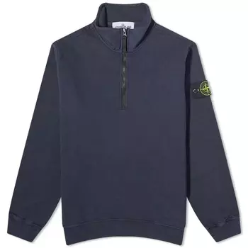 Окрашенный в одежде спортивный свитер Stone Island на молнии до половины