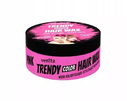 Окрашивающий воск для укладки, Розовый, 75г Venita Trendy