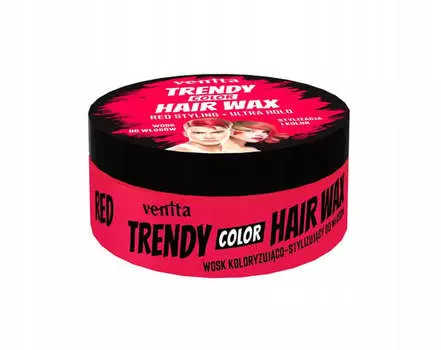 Окрашивающий воск, Красный, 75г Venita, Trendy Color Hair Wax