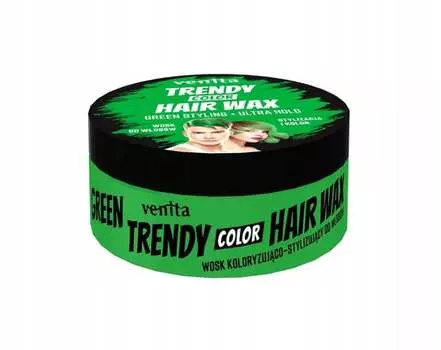 Окрашивающий воск, Зеленый, 75г Venita Trendy, Color Hair Wax