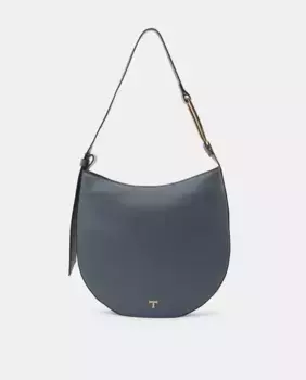 Округлая кожаная сумка через плечо Latouche, серый