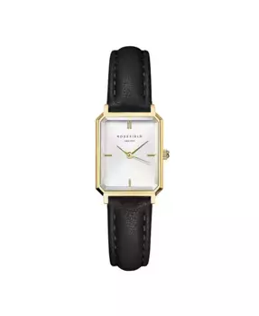 Октагон XS женские черные кожаные часы 24 мм Rosefield