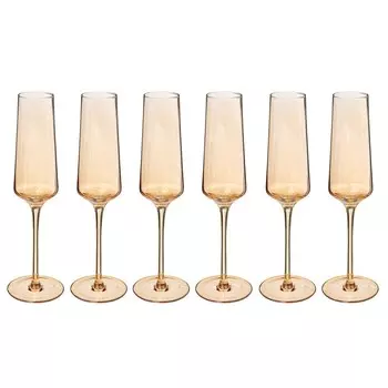 ОЛЬГА Бокалы для шампанского, набор из 6 шт Secret de gourmet, оранжевый