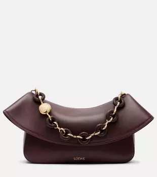 Ola Medium кожаная сумка через плечо Loewe, Dark Burgundy