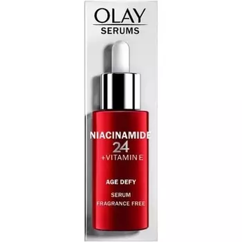 Olay Niacinamine 24 Сыворотка с витамином Е Age Defy без запаха, 40 мл Generic